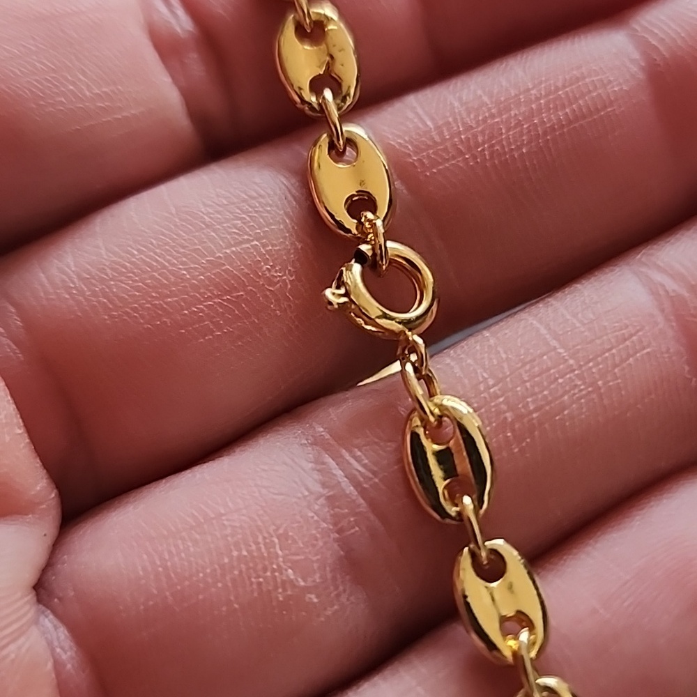Gold Tone Women's Chain Necklace - Elegant Link Design - Picture 8 of 9